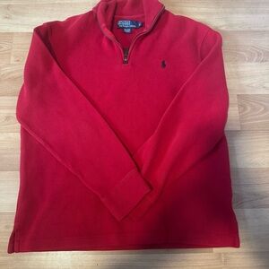 Ralph Lauren Men's Zip-Up Red Sweater